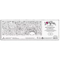 Andrea Pippins Flowers In Your Hair Color-In 1000 Piece Panoramic Puzzle