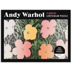 Andy Warhol Flowers 300 Piece Lenticular Jigsaw Puzzle
