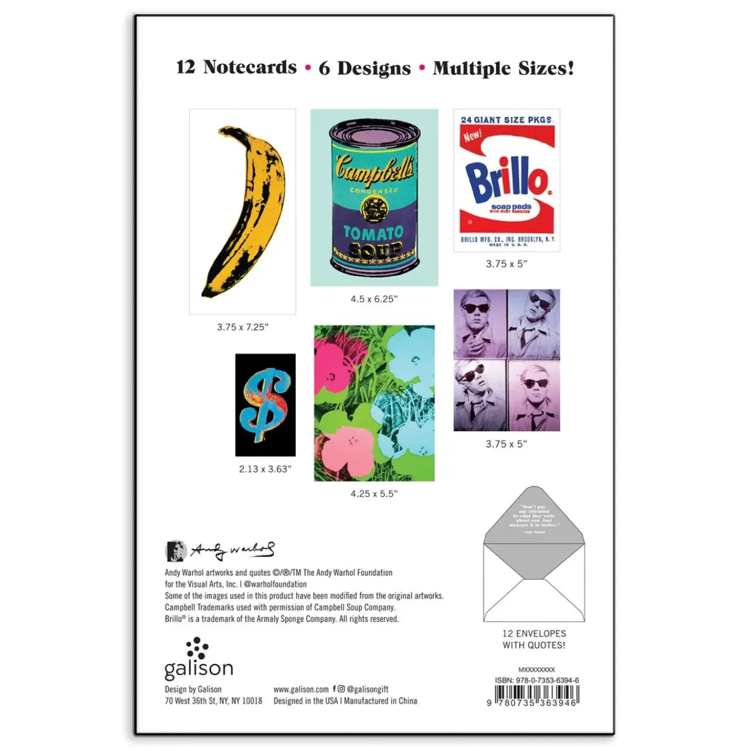 Andy Warhol Pop Art Notecard Set