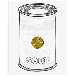 Andy Warhol Soup Can Paint By Number Kit