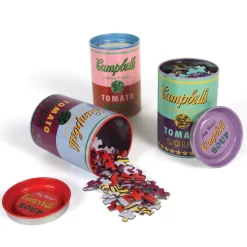 Andy Warhol Soup Cans Set Of 3 Shaped Puzzles In Tins