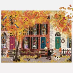 Autumn In The Neighborhood 1000 Piece Puzzle
