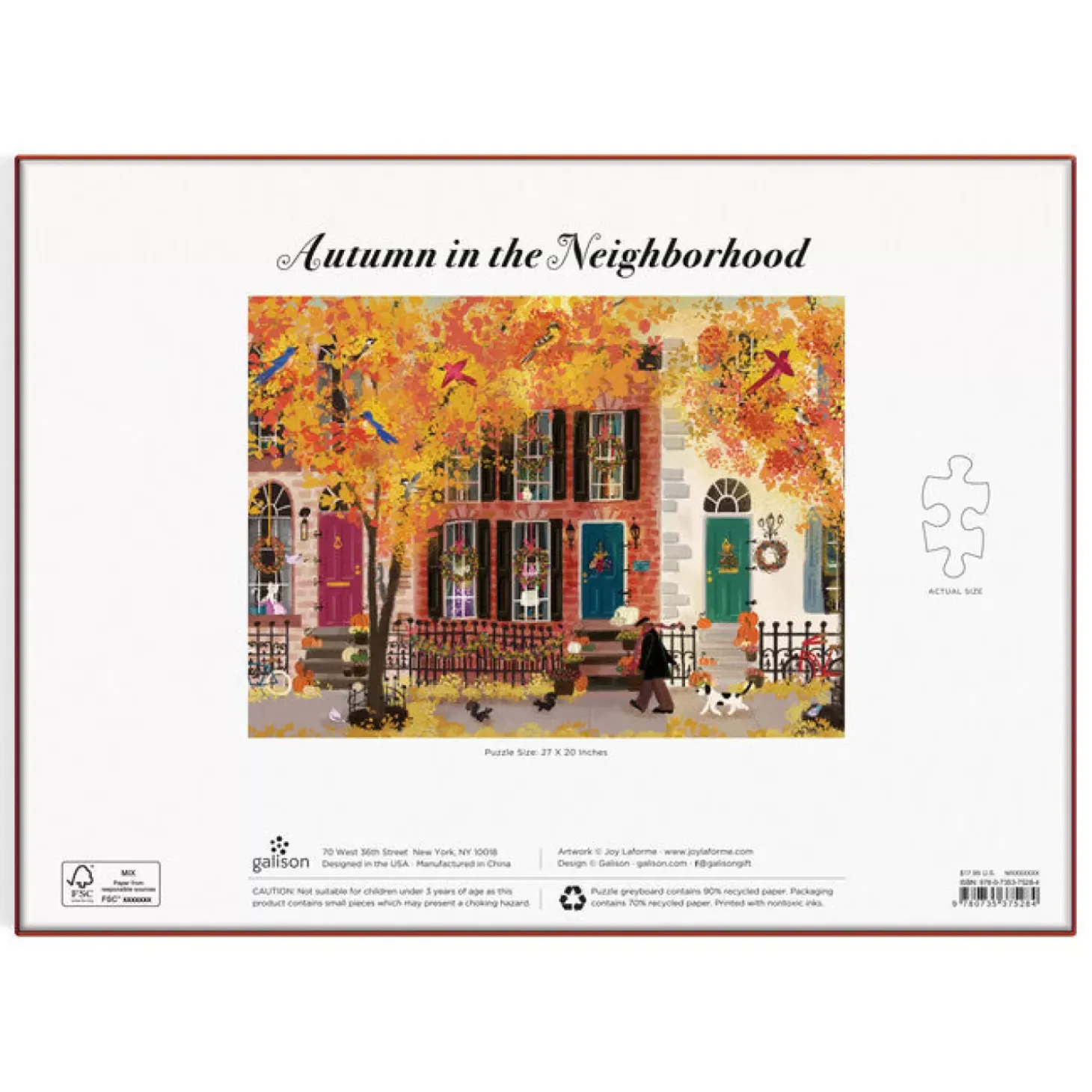 Autumn In The Neighborhood 1000 Piece Puzzle