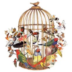 Bouquet Of Birds 750 Piece Shaped Jigsaw Puzzle