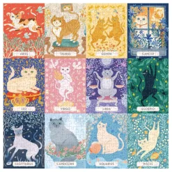 Cat Zodiac 500 Piece Jigsaw Puzzle