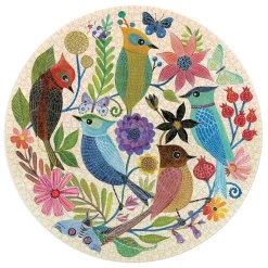 Circle Of Avian Friends 1000 Piece Round Puzzle