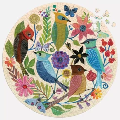 Circle Of Avian Friends 1000 Piece Round Puzzle