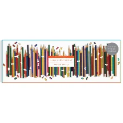 Frank Lloyd Wright Colored Pencils Shaped 1000 Piece Panoramic Jigsaw Puzzle