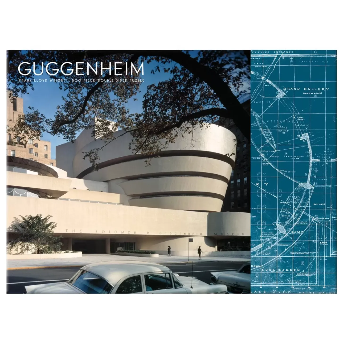 Frank Lloyd Wright Guggenheim Double-Sided 500 Piece Jigsaw Puzzle