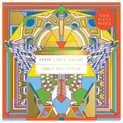 Frank Lloyd Wright Imperial Hotel Peacock Rug 500 Piece Foil Jigsaw Puzzle