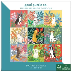 Good Puzzle Co. Dogs And Flowers 500Pc Puzzle