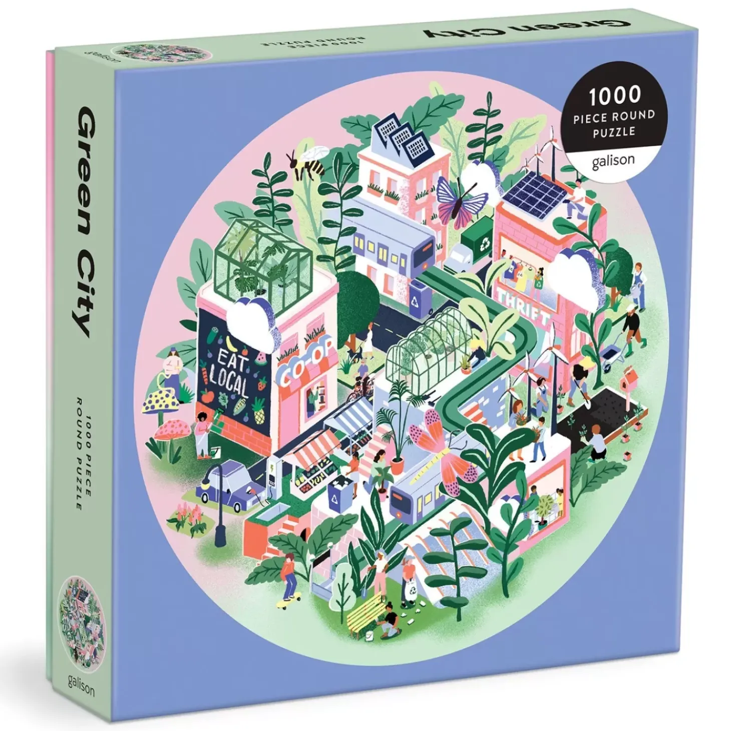 Green City 1000 Piece Round Puzzle
