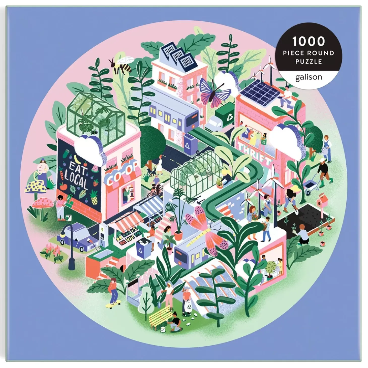 Green City 1000 Piece Round Puzzle