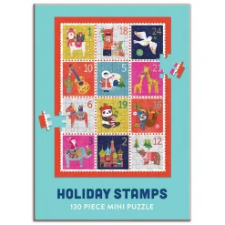 Holiday Stamps 100 Piece Mini Jigsaw Puzzle