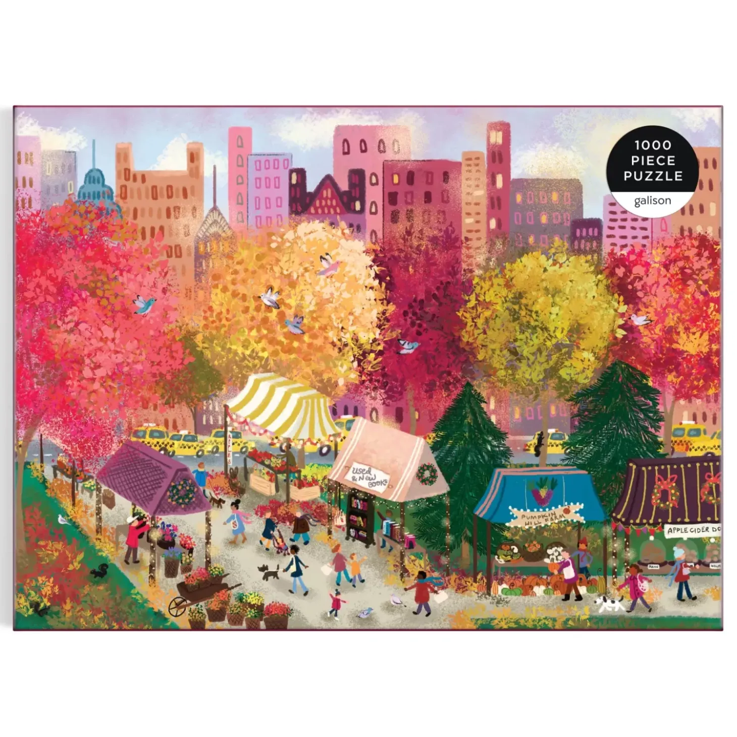 Joy Laforme Autumn At The City Market 1000 Piece Puzzle
