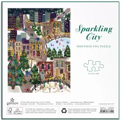 Joy Laforme Sparkling City 1000 Piece Foil Puzzle In A Square Box
