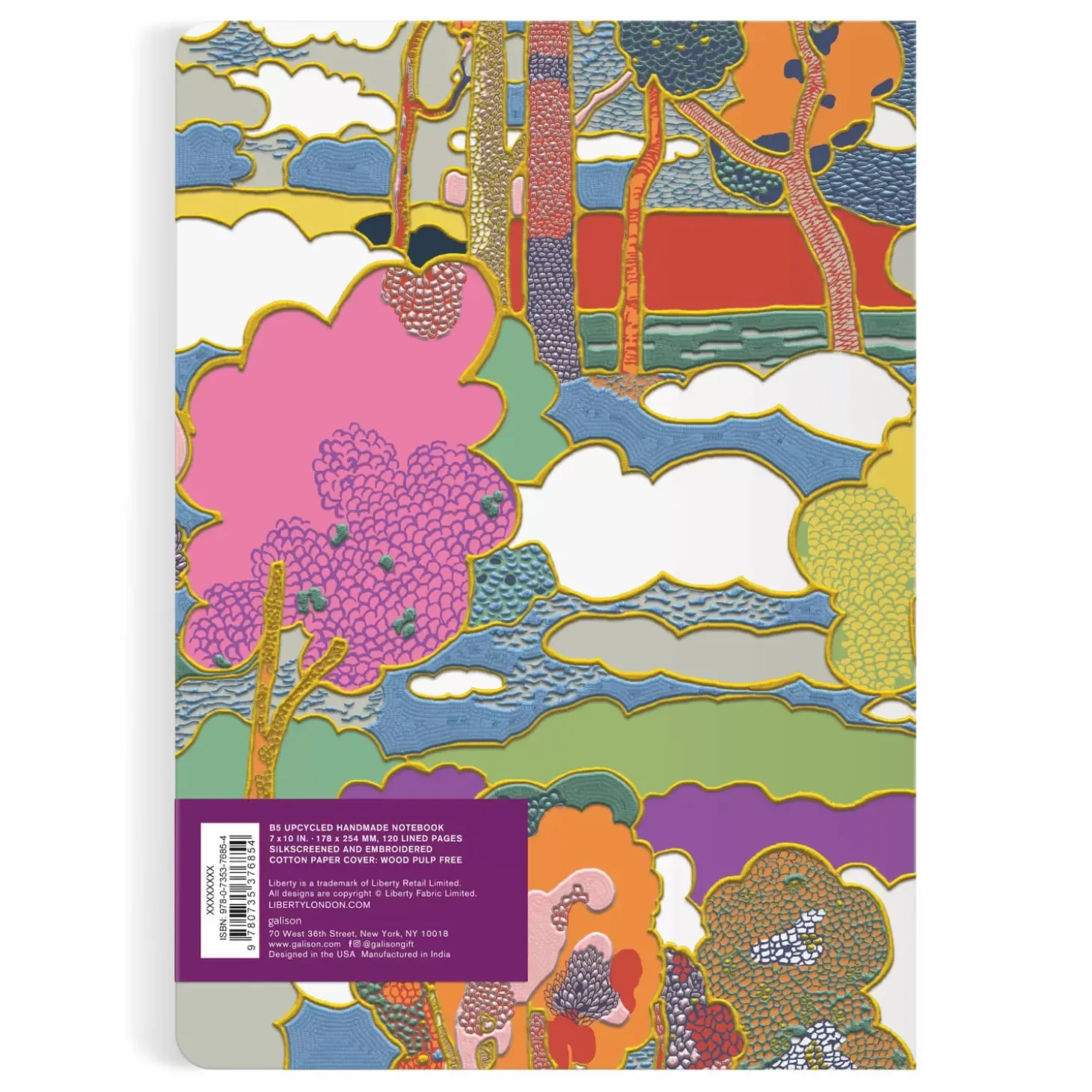 Liberty Prospect Road Handmade Embroidered B5 Journal