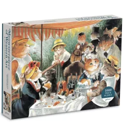 Luncheon Of The Boating Party Meowsterpiece Of Western Art 1000 Piece Jigsaw Puzzle