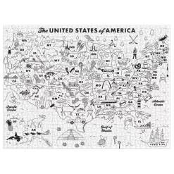 Maptote Usa Color-In 1000 Piece Puzzle