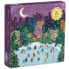 Merry Moonlight Skaters 500 Piece Foil Jigsaw Puzzle