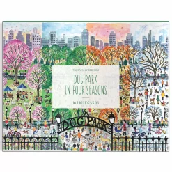 Michael Storrings Dog Park In Four Seasons Greeting Card Assortment