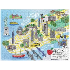 New York City Map 1000 Piece Jigsaw Puzzle