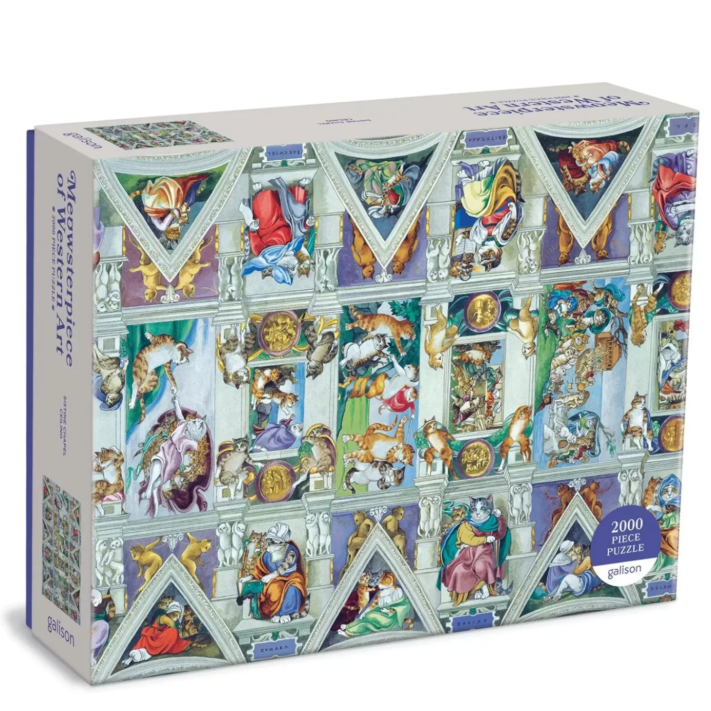Sistine Chapel Ceiling Meowsterpiece Of Western Art 2000 Piece Jigsaw Puzzle