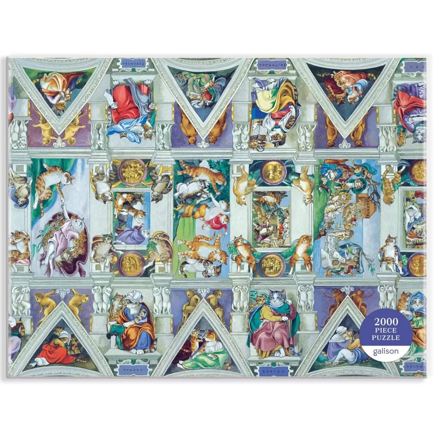Sistine Chapel Ceiling Meowsterpiece Of Western Art 2000 Piece Jigsaw Puzzle