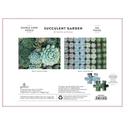Succulent Garden Double-Sided 500 Piece Jigsaw Puzzle
