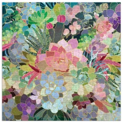 Succulent Mosaic 500 Piece Foil Puzzle