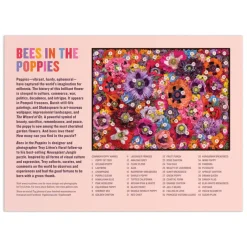 Troy Litten Bees In The Poppies 1000 Piece Puzzle