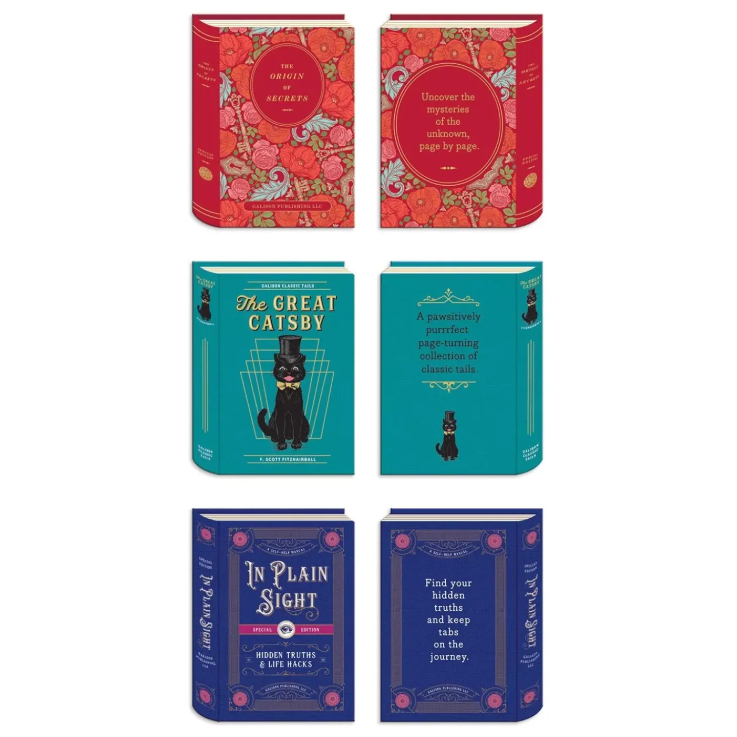Vintage Books Shaped Magnetic Bookmarks