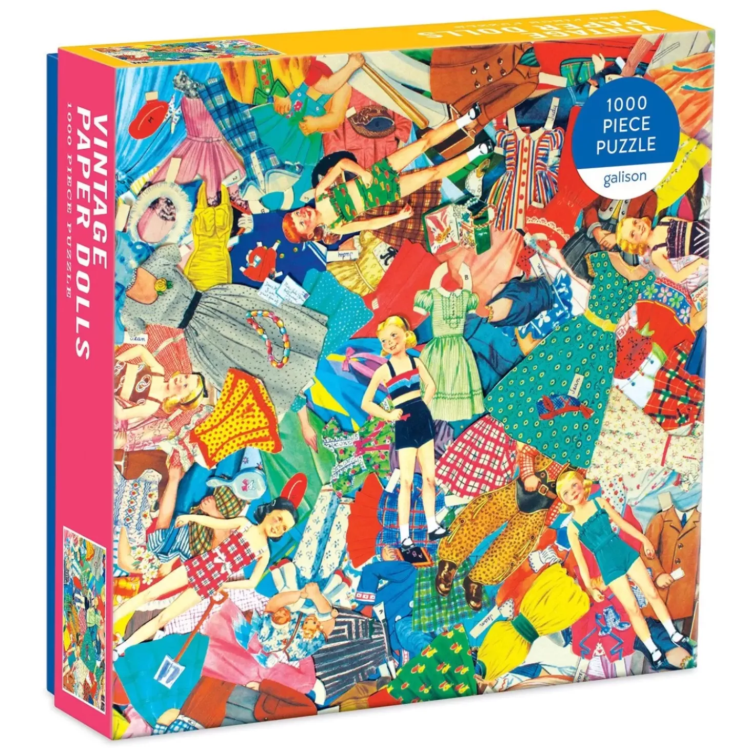 Vintage Paper Dolls 1000 Piece Jigsaw Puzzle In Square Box