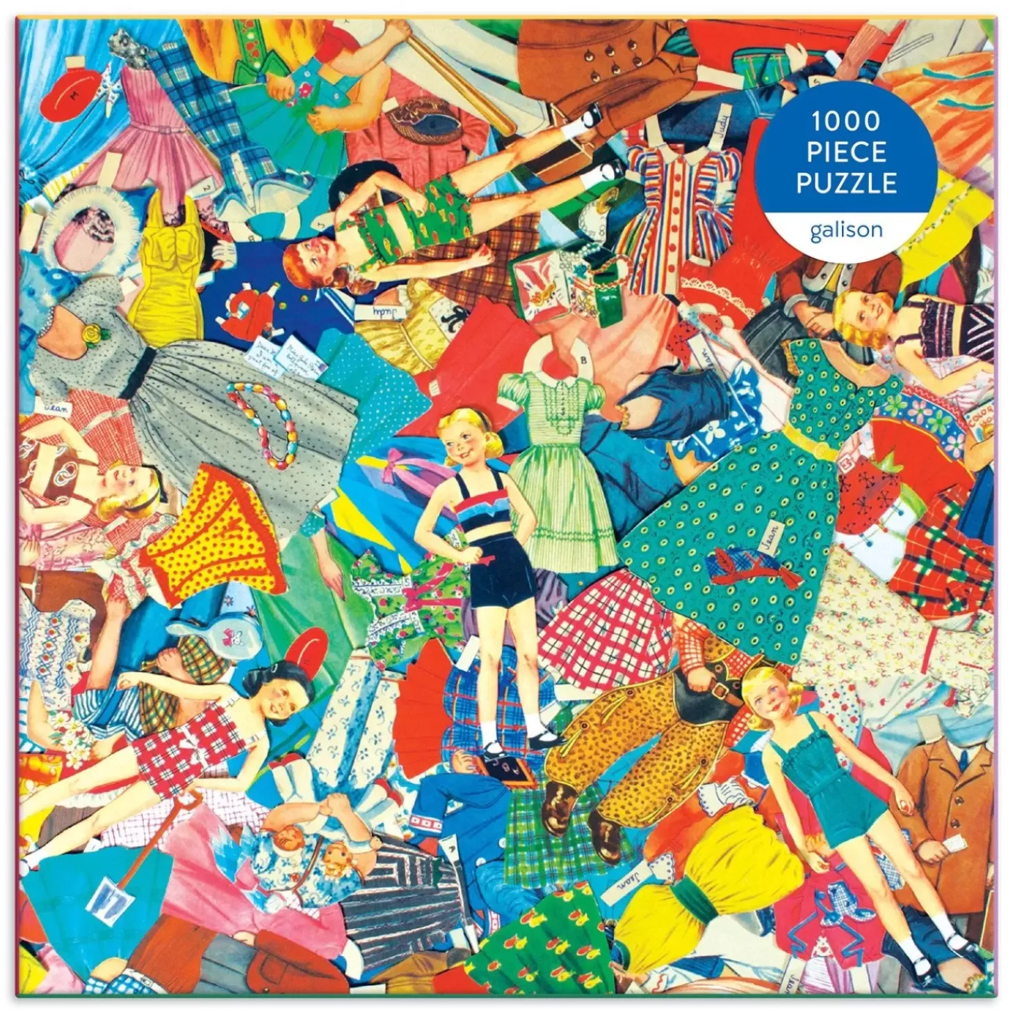 Vintage Paper Dolls 1000 Piece Jigsaw Puzzle In Square Box