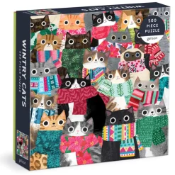 Wintry Cats 500 Piece Puzzle